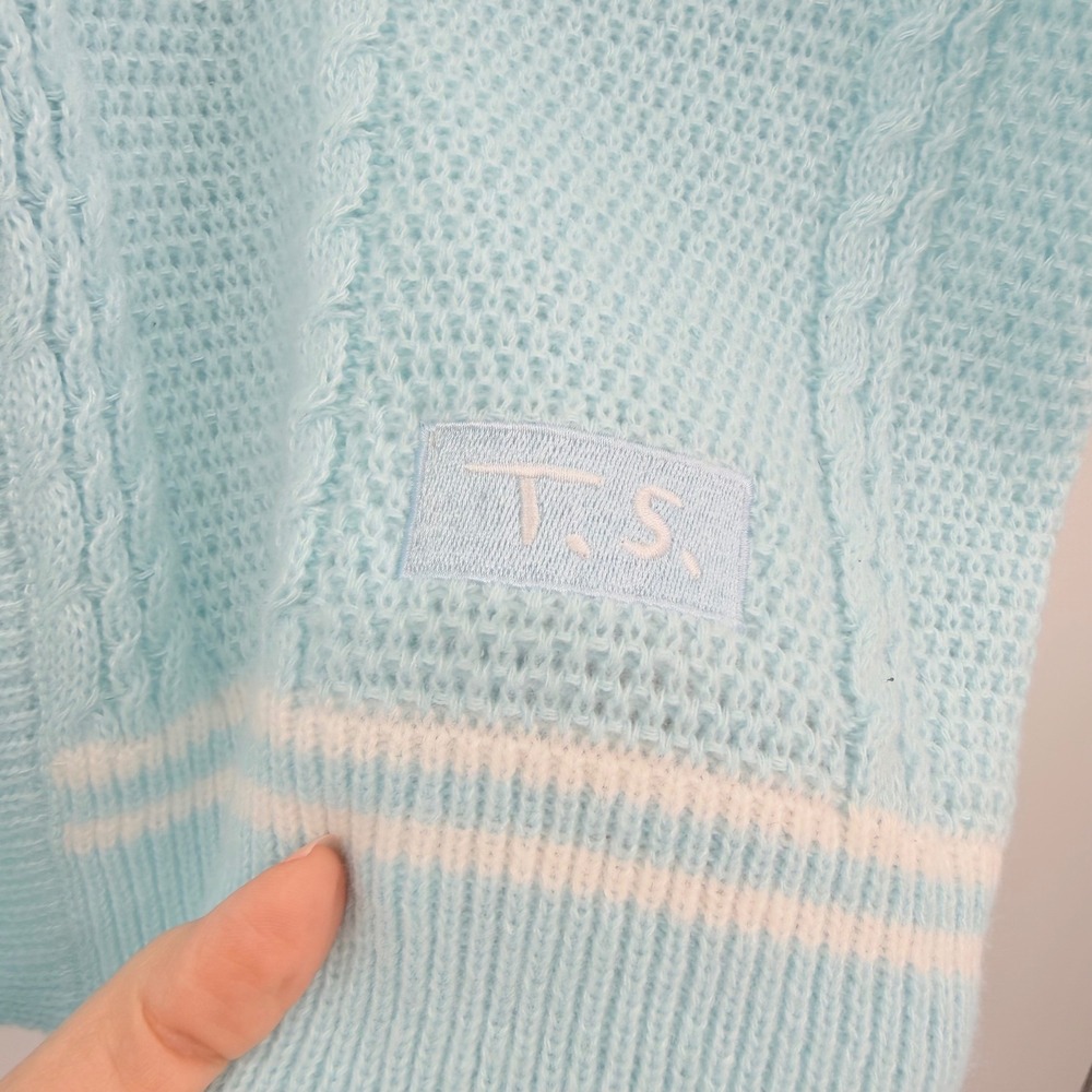 Taylor Swift 1989 Taylors Version Cardigan Blue Seagull Knit XL/2XL - Picture 4 of 5